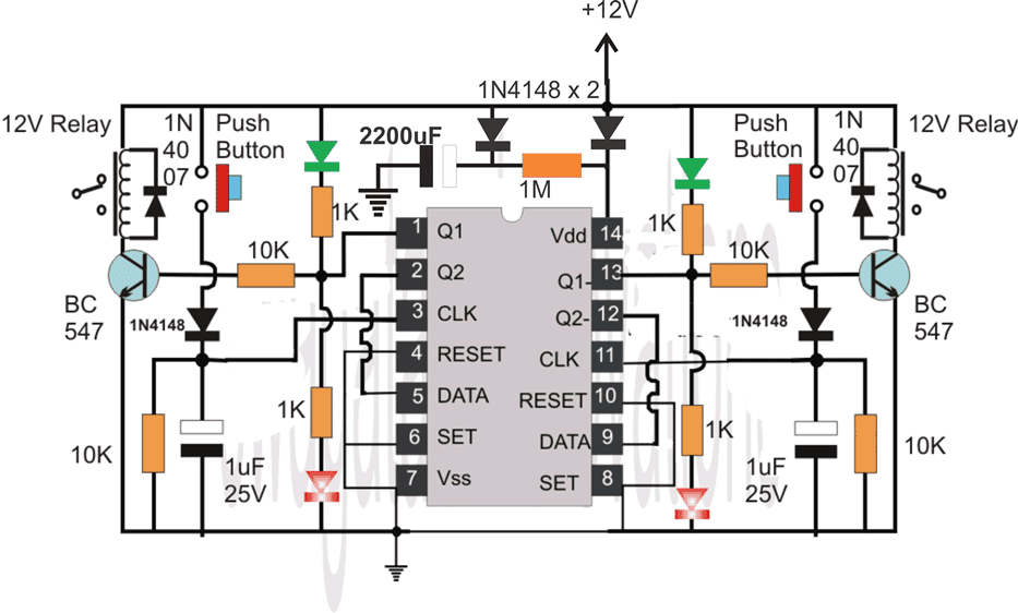 IC 4013触发器电路与电源故障记忆