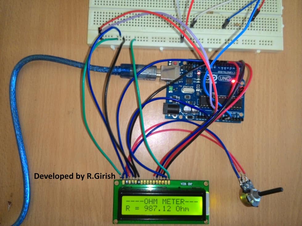 Arduino数字欧姆表原型