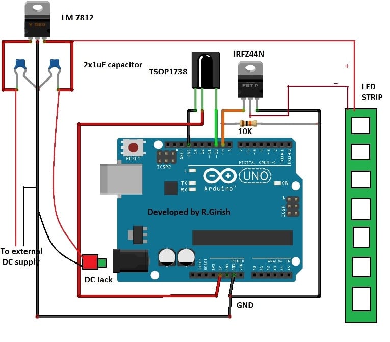 带Arduino的LED灯条控制器