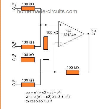 DC使用LM324求和AMP